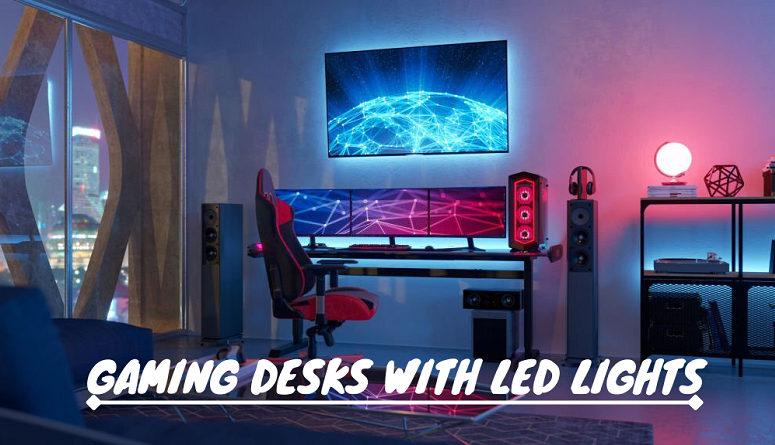 Gaming Desk with Led Lights